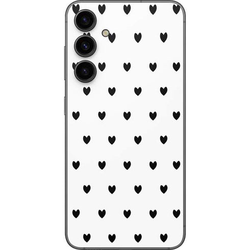 White and Black Hearts Galaxy S23 FE Skin