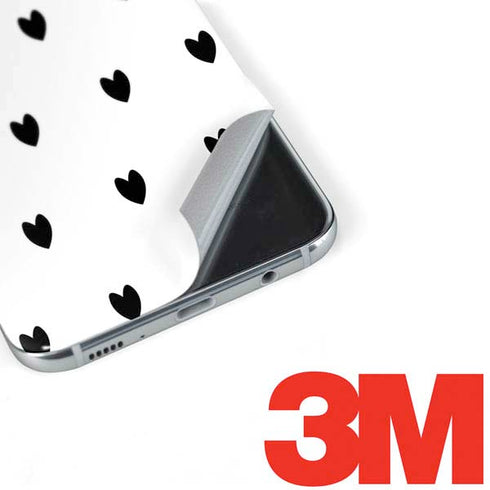 White and Black Hearts Galaxy S8 Skin