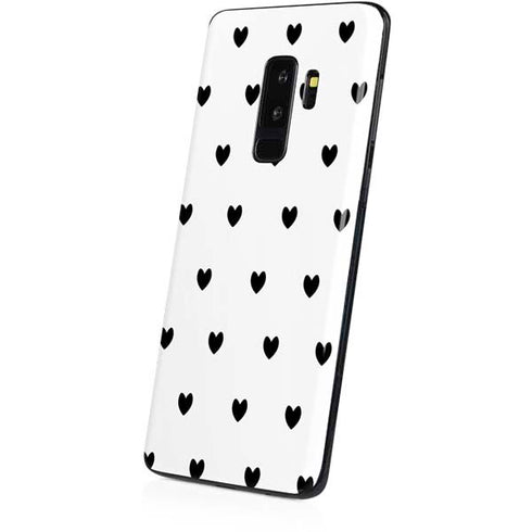 White and Black Hearts Galaxy S9 Plus Skin