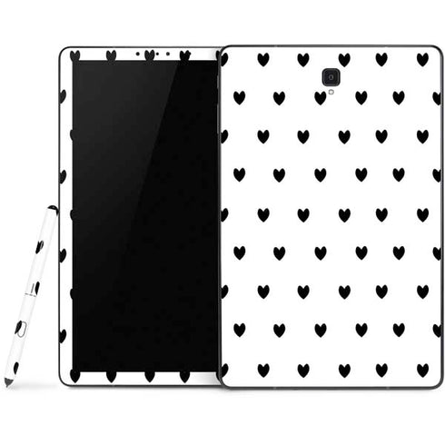 White and Black Hearts Samsung Galaxy Tab Skin