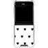 White and Black Hearts Galaxy Z Flip5 5G Clear Case