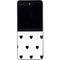 White and Black Hearts Galaxy Z Flip5 5G Skin
