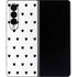 White and Black Hearts Galaxy Z Fold4 5G Skin