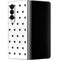 White and Black Hearts Galaxy Z Fold4 5G Skin