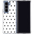 White and Black Hearts Galaxy Z Fold5 5G Clear Case