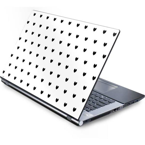 White and Black Hearts Generic Laptop Skin