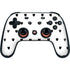 White and Black Hearts Google Stadia Controller Skin