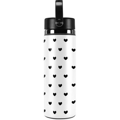 White and Black Hearts Hydro Flask 20oz Wide Mouth Skin