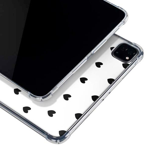 White and Black Hearts iPad Pro 12.9in (2020) Clear Case