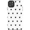 White and Black Hearts iPhone 11 Pro Max Impact Case