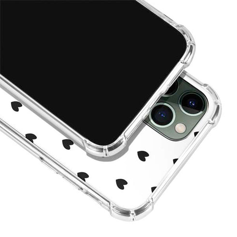 White and Black Hearts iPhone 11 Pro Max Clear Case