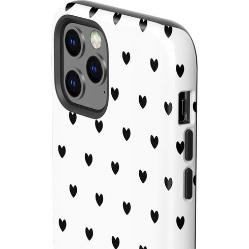 White and Black Hearts iPhone 12 Pro Max Impact Case