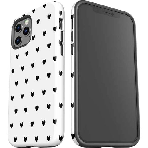 White and Black Hearts iPhone 12 Pro Max Impact Case