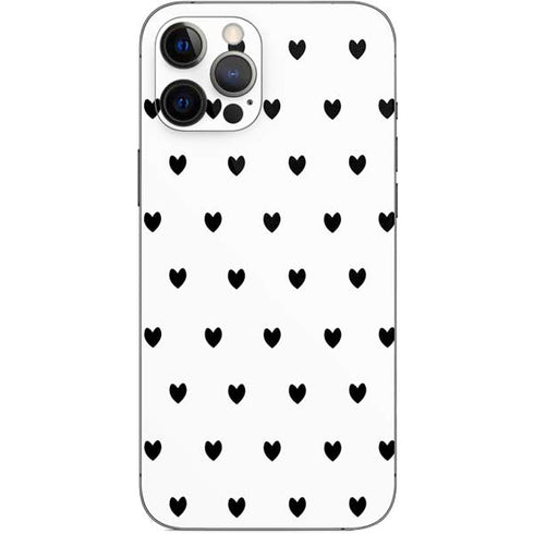 White and Black Hearts iPhone 12 Pro Max Skin