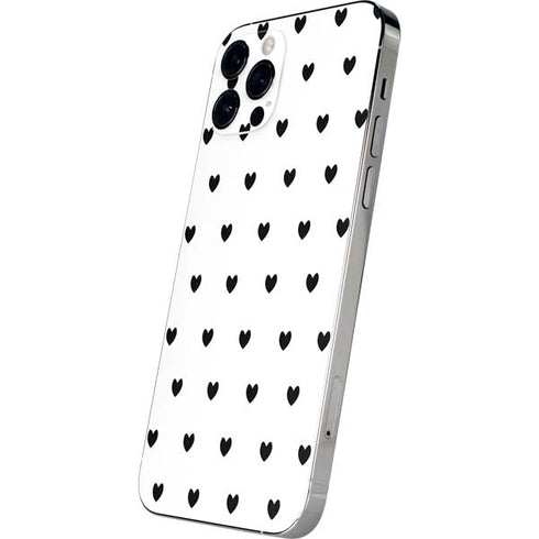 White and Black Hearts iPhone 12 Pro Max Skin