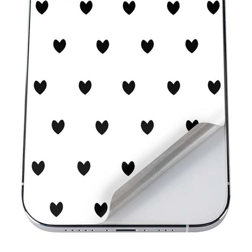 White and Black Hearts iPhone 12 Pro Max Skin