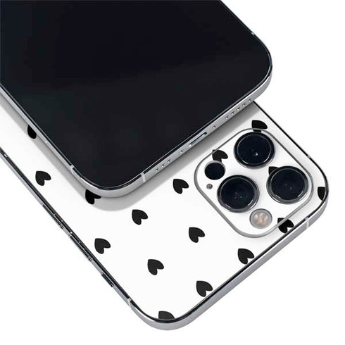 White and Black Hearts iPhone 12 Pro Max Skin