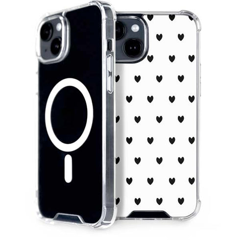 White and Black Hearts iPhone 13 MagSafe Case