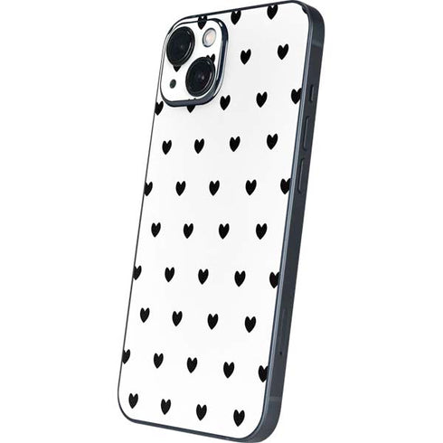 White and Black Hearts iPhone 14 Plus Skin