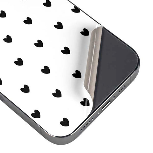 White and Black Hearts iPhone 14 Pro Max Skin