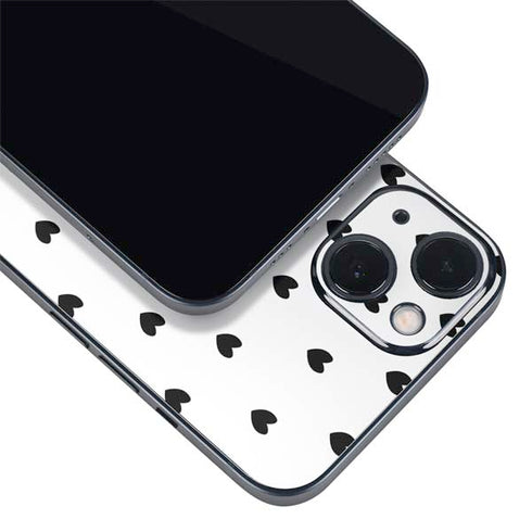White and Black Hearts iPhone 14 Skin