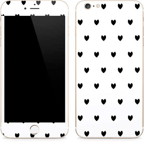 White and Black Hearts iPhone 6/6s Plus Skin