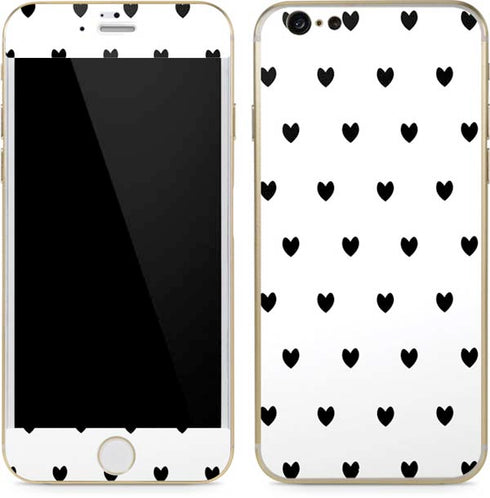 White and Black Hearts iPhone 6/6s Skin