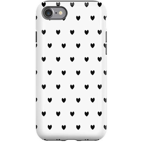 White and Black Hearts iPhone SE (2nd & 3rd Gen) Pro Case