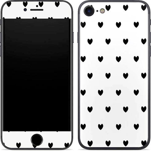 White and Black Hearts iPhone SE (2nd & 3rd Gen) Skin
