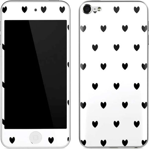 White and Black Hearts Apple iPod Skin