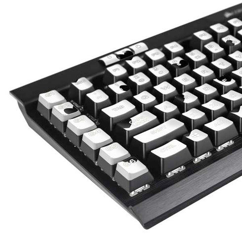 White and Black Hearts K95 RGB PLATINUM Mechanical Gaming Keyboard Skin