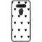 White and Black Hearts LG K51/Q51 Clear Case