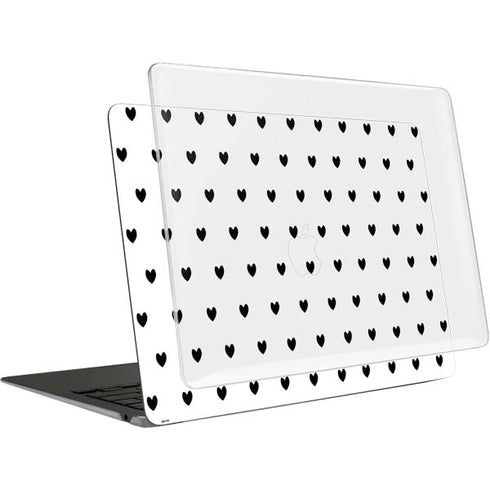 White and Black Hearts MacBook Air 13in (2020) Case plus Skin