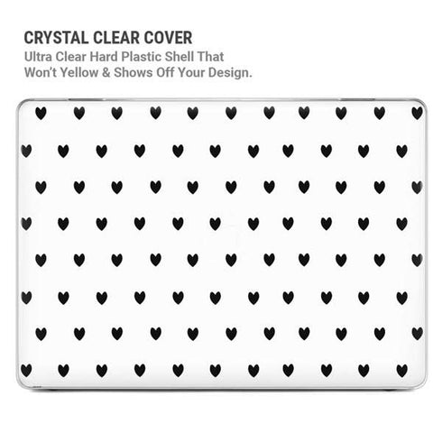 White and Black Hearts MacBook Air 15in (2023-2025) Case plus Skin