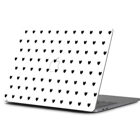 White and Black Hearts Apple MacBook Pro 13-inch Skin