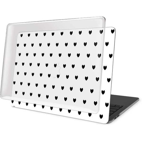 White and Black Hearts MacBook Pro 13in (2020) Case plus Skin