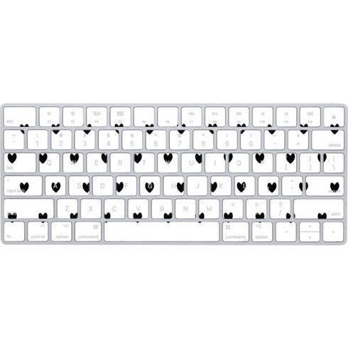White and Black Hearts Magic Keyboard Skin