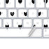 White and Black Hearts Magic Keyboard Skin