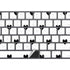 White and Black Hearts Magic Keyboard with Numeric Keypad Skin