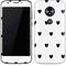 White and Black Hearts Moto E5 Play Skin