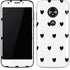 White and Black Hearts Moto E5 Play Skin