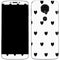 White and Black Hearts Moto E5 Plus Skin