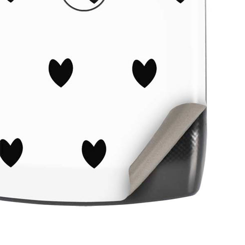 White and Black Hearts Motorola RAZR Skin
