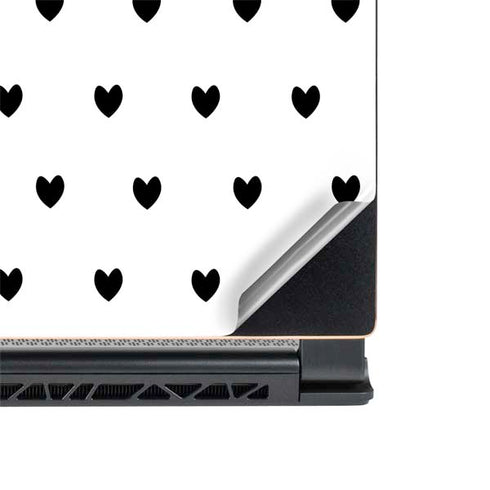 White and Black Hearts MSI GS65 Stealth Laptop Skin