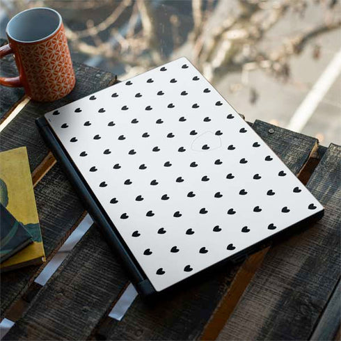 White and Black Hearts MSI GS65 Stealth Laptop Skin