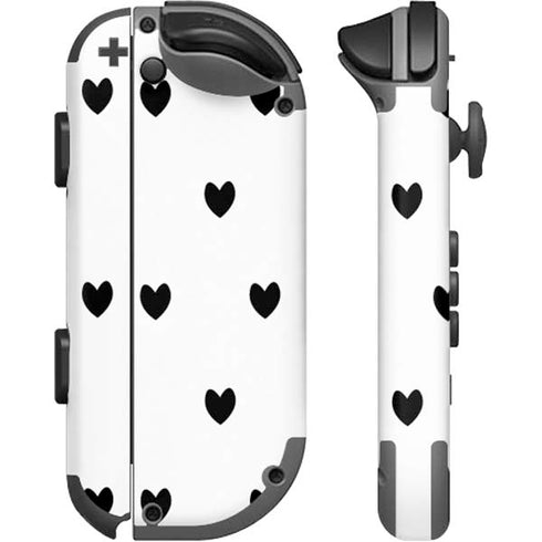White and Black Hearts Nintendo Joy-Con (L/R) Controller Skin