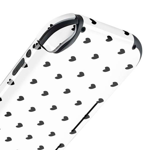 White and Black Hearts Nintendo Switch Lite Skin