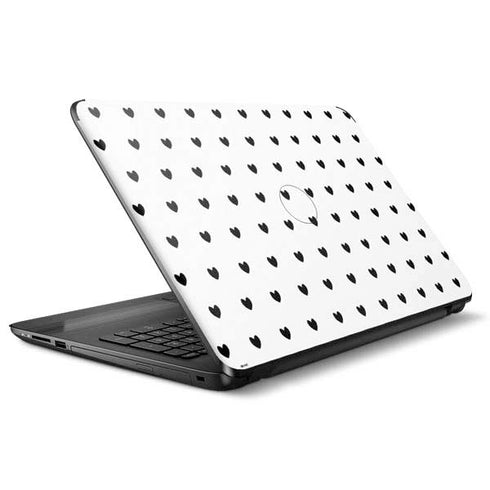 White and Black Hearts HP Notebook Skin