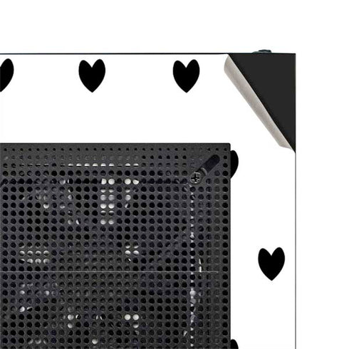White and Black Hearts NZXT H510 Compact ATX Mid-Tower Case Skin