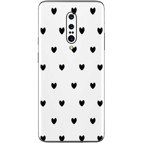 White and Black Hearts OnePlus 7 Pro Skin